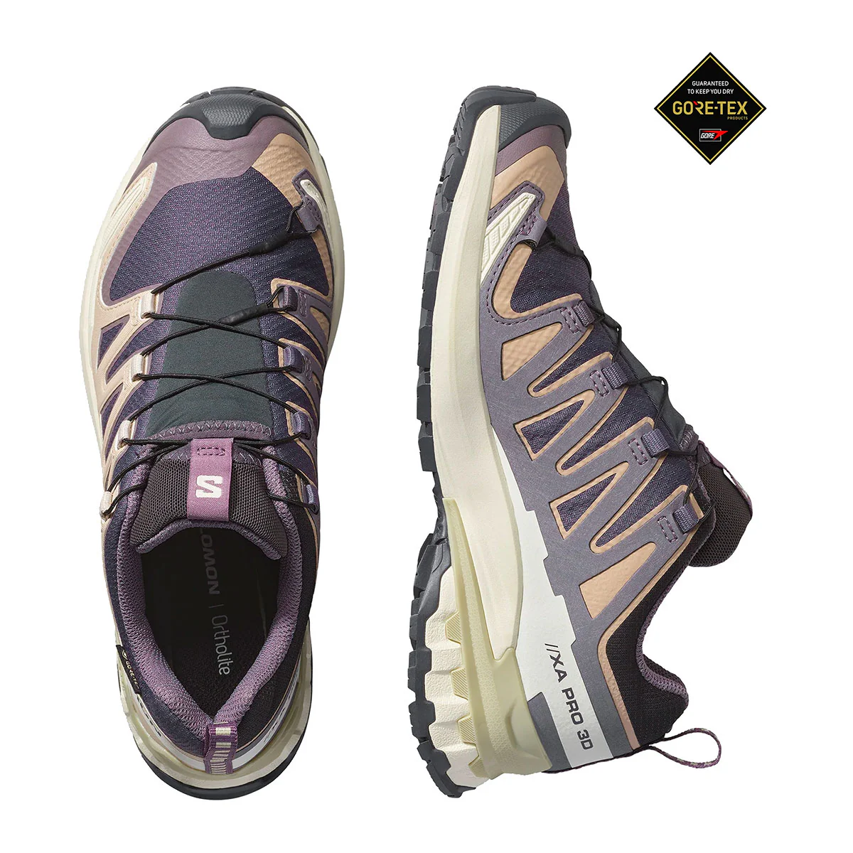 SALOMON - DONNA - XA PRO 3D V9 GTX Nine Iron / Oxford Tan / Alfalfa - immagine 3