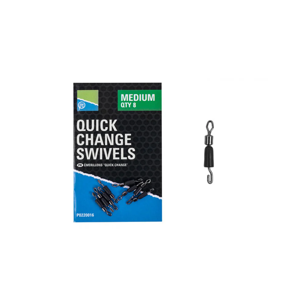 PRESTON - QUICK CHANGE SWIVELS - QTY 8