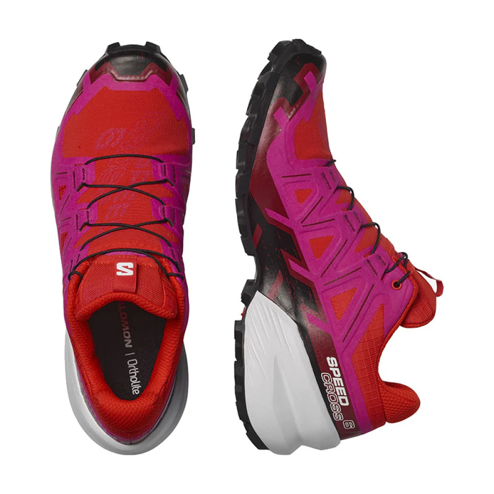 SALOMON - DONNA - SPEEDCROSS 6 W Fiery Red / Very Berry / White - immagine 5
