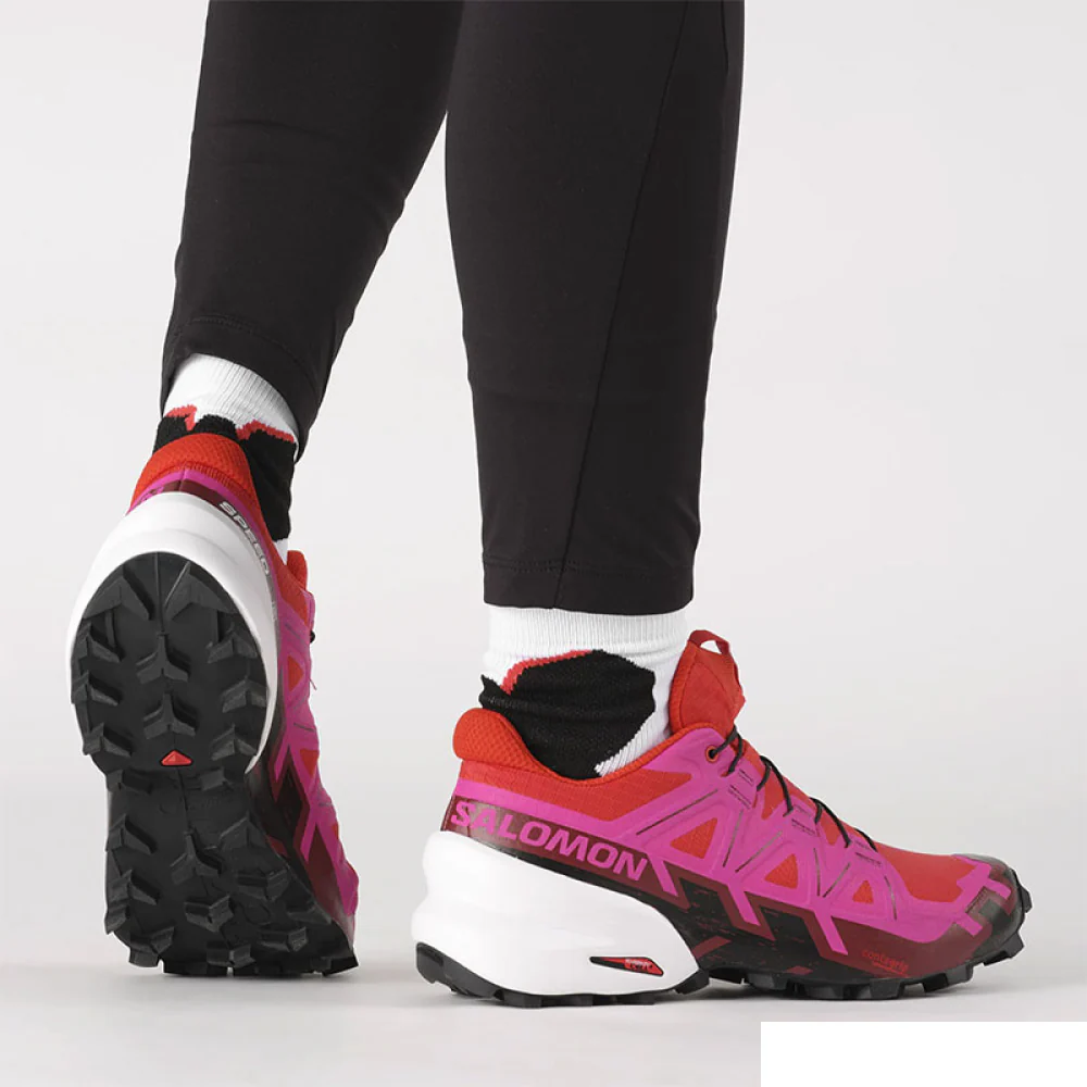 SALOMON - DONNA - SPEEDCROSS 6 W Fiery Red / Very Berry / White - immagine 7