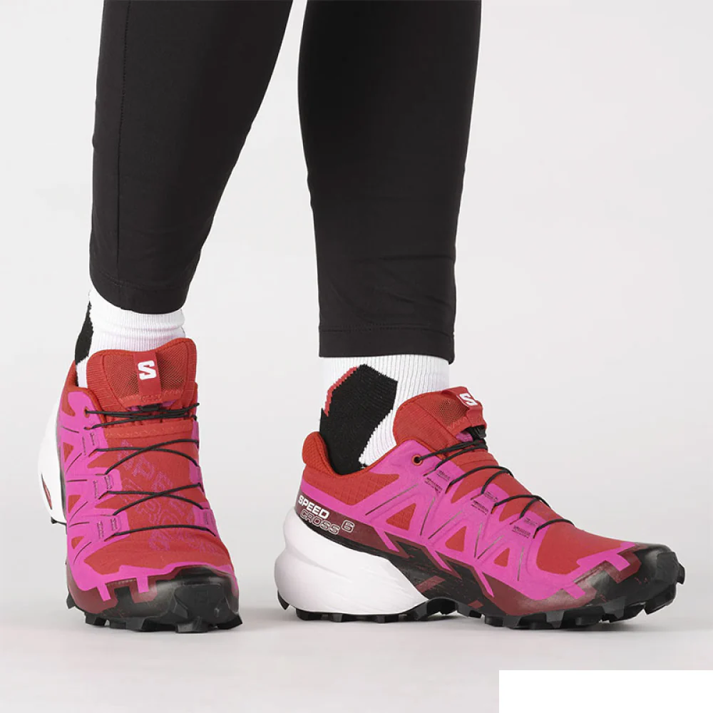 SALOMON - DONNA - SPEEDCROSS 6 W Fiery Red / Very Berry / White - immagine 6