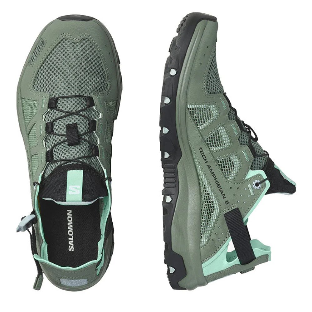 SALOMON - DONNA - TECHAMPHIBIAN 5 Laurel Wreath / Arctic Ice / Marine Blue - immagine 6